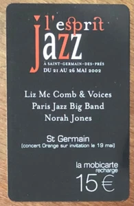 JAZZ MOBICARTE SPÉCIMEN CARTE ORANGE MBC MOBI TELECARTE SCHEDA CALLING CARD - Foto 1 di 2
