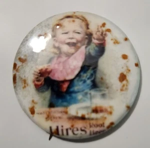 Vintage Hires Root Beer Pinback Button - Picture 1 of 3