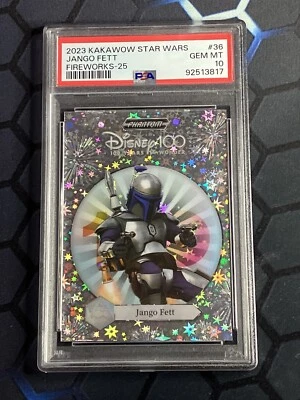 2023 Kakawow Phantom Star Wars Jango Fett #PS-YH-35 Fireworks-25/25 PSA 10 - Imagem 1 de 2