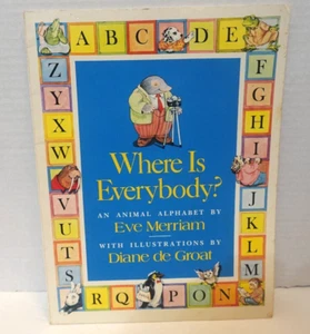 Where is Everybody? An Animal Alphabet (Eve Merriam) vintage paperback book - Picture 1 of 7