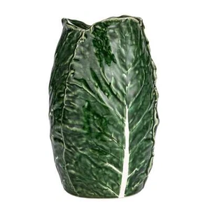 Handbemalte Vase aus Steinzeug in Kohlform - Bild 1 von 8