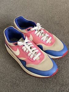 Baskets femme Nike Air Max 1 (87's) Hyperfuse rose/blanc/bleu Royaume-Uni 4,5