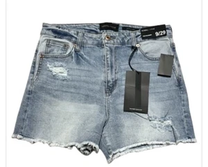 Kendall + Kylie Jean Shorts Sz 9/29 The Icon Destroyed Distressed Denim NWT - Picture 1 of 6