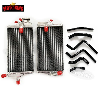 Radiator &Black Hose for 2000-2001 Honda CR125R CR125 R 2-Stroke Full Aluminum Foto 1 de 4
