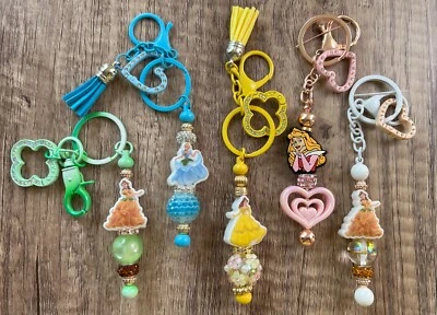 Chaveiros de contas feitos à mão. Inspirado em luxo! Princesa! presentes. Adolescente. - Imagem 1 de 4