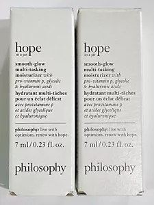 2 x Philosophy Hope In A Jar Smooth-Glow Multitasking Feuchtigkeitscreme 7ml 0,23oz - Bild 1 von 4