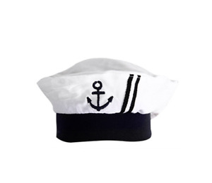 Newborn Infant Nautical Sailor Embroidered Baby Boy Hat, 3-12 Months