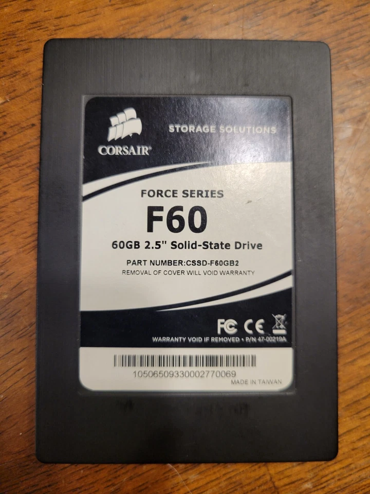 Corsair Force Series F60 60GB 2.5" SSD - CSSD-F60GB2 - Image 1 of 1