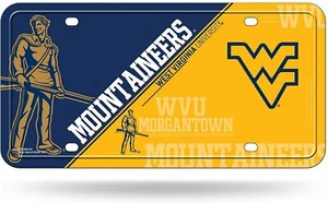 West Virginia Mountaineers NCAA  Split Design Metal License Plate - Picture 1 of 2