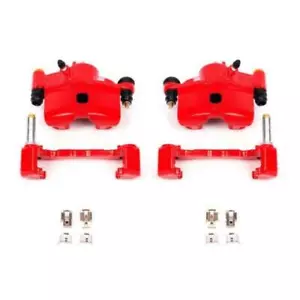 Power Stop 90-00 Honda Civic Front Red Calipers w/Brackets - Pair - Picture 1 of 2
