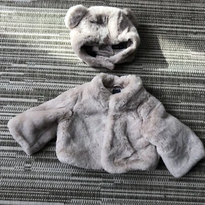 Gap Kids Faux Fur Jacket and Hat - Picture 1 of 2