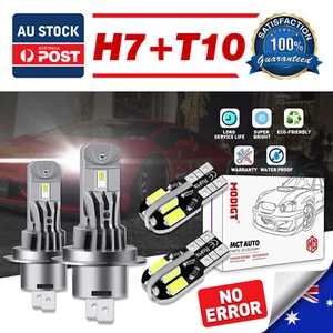 H7 T10 x 2 for BMW 5 Series E39 Sedan 535 i 1999-2003 LED Headlight Bulbs Globes - Picture 1 of 22