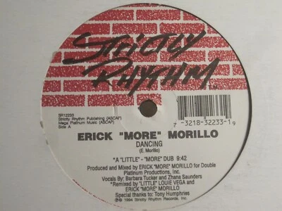 ERICK "MORE" MORILLO DANCING 12" ORIG '94 STRICTLY RHYTHM SR 12233 HOUSE MAW GEM — 第 1/2 张图片