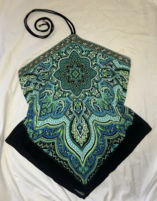 Top halter con cuentas Y2K Venus para mujer grande boho playero hippie estampado caprichoso Foto 1 de 4