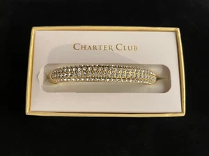 Bracciale Charter Club Cerchio Oro con 4 File di Pietre Preziose - Foto 1 di 5
