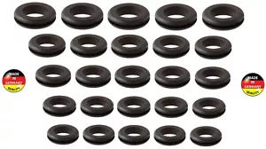5x passe fil caoutchouc câble attache rond encastrable bureau mural tube support - Photo 1/20