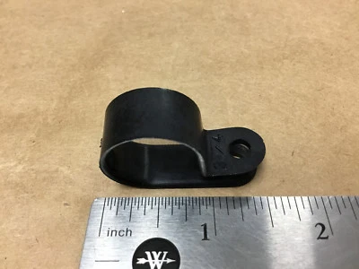 100 PC   Alpha Wire   NCL 3/4"  Black Nylon Cable Cord Clamp Clip - Image 1 of 4