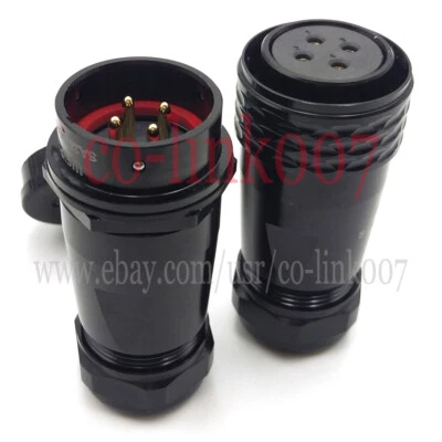 SA28 4Pin Waterproof IP68 Panel Mount Aviation Plugs and Socket Cable Connectors - Image 1 of 4