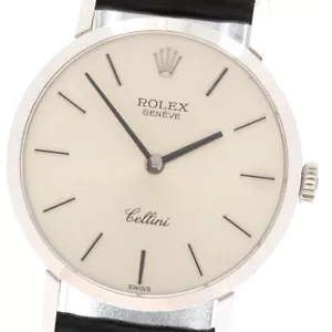 ROLEX Cellini 4109 K18WG cal.1600 Silver Dial Hand Winding Ladies Watch_873107 - Picture 1 of 10