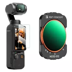 K&F Concept VND for DJI Osmo Pocket 3, Magnetic ND32-512 Neutral Density Filters - Picture 1 of 8