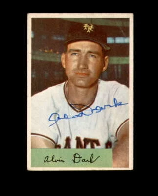 Al Dark Autograph 1954 Bowman New York Giants Signed - Image 1 of 2