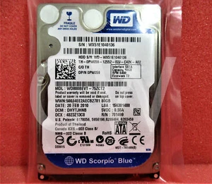 WD800BEVT Western Digital PW059 80GB 5.4K RPM 3Gbps 2.5" SATA Hard Drive - Picture 1 of 2