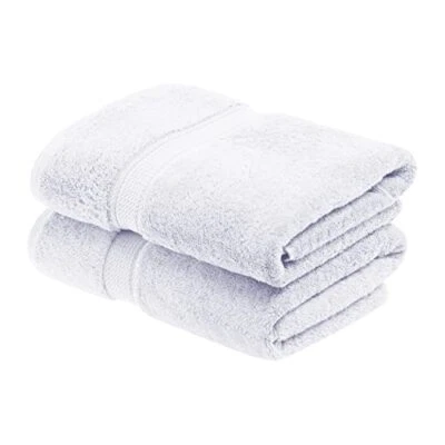 	SUPERIOR - 900GSM BATH WH Egyptian Cotton Solid Towel Set 2PC Bath White 2	 - Image 1 of 4