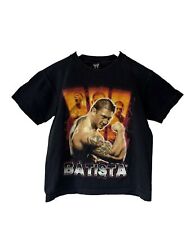 WWE Batista black kids t shirt 2007 Size medium 
