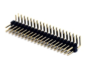 50pc Male Pin Header Right Angle 90° Dual Row 2x20P 2x20 40P 2.54mm #110-40-38 - Picture 1 of 4