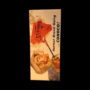 Vtg 1960's CONOCO WISCONSIN State Highway Oil Gas Station Travel Road Map S-57 - Picture 1 of 2