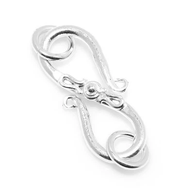 5 PCS 25X11MM SOLID COPPER BALI S HOOK STERLING SILVER PLATED 194 ATL-220 - Image 1 of 4