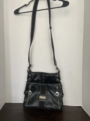 Franco Sarto Black Crossbody Bag, Silver Hardware - Image 1 of 4