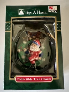 Trim A Home Santa Baseball Ornament Vintage - Bild 1 von 2