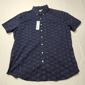 Camicia uomo Sonoma con colletto e bottoni blu taglia XL Flex wear manica corta casual - Foto 1 di 8