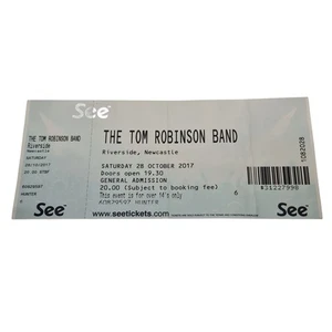 The Tom Robinson Band Concert Ticket Stub Riverside Newcastle Sat 28 October 17 - Picture 1 of 8