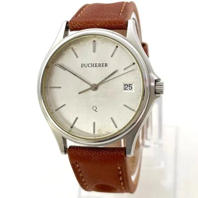 Vintage BUCHERER Watch Diver 100m steel silver mens 1.147.1.0.04 - Изображение 1 из 4