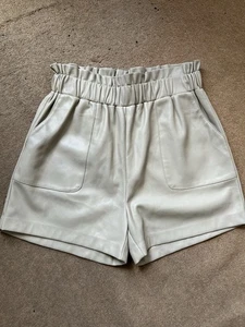 Brand new Primark faux leather shorts in a chic neutral “natural” shade. - Picture 1 of 4