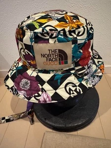 Sombrero de cubo reversible THE NORTH FACE GUCCI buen estado envío gratuito Japón - Imagen 1 de 9