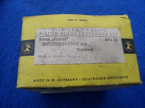 Goetze Passform Kolbenringe für Simca Aronde 74 x2,5 x2,5x2,5x5 mm Std Neu / NOS - Picture 1 of 4