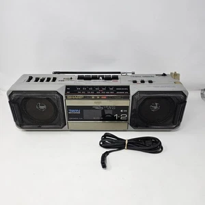 RARO OLD SCHOOL Vintage Años 80 SHARP WQ-T282 Estéreo Doble Cinta Boombox - LEER - Imagen 1 de 9