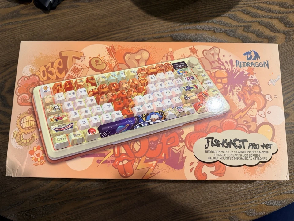 Redragon RDK708GF FIZZKACT Pro Art Mechanical Keyboard – Wireless/Wired – New - Image 1 of 4