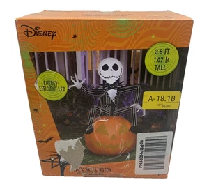 Nightmare Before Christmas Jack Skellington Pumpkin 3.5 ft Inflatable - Picture 1 of 10