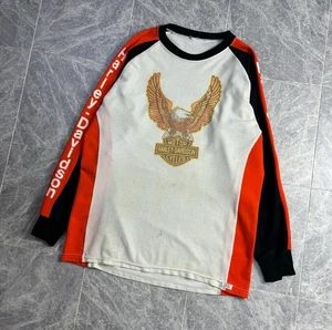 Vintage 70s Harley-Davidson Motocross Racing Shirt Rare Retro Motorcycle Top - Picture 1 of 10