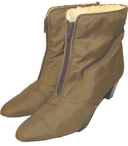 Markenlos Damen wasserabweisend Lammfell gefüttert Nylon Heels, Frontreißverschluss, Gr.10N - Bild 1 von 12