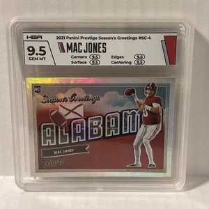 2021 Prestige Mac Jones RC SG-4 Seasons Greetings Graded HGA 9.5 HORIZONTAL SLAB - Bild 1 von 4