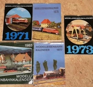 5 Modelleisenbahnkskalender DDR 1971 ,1973, 1976 ,1977, 1983 Sammlungsauflösung  - Bild 1 von 6