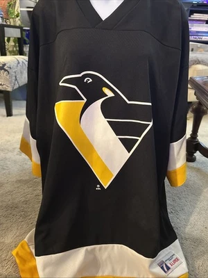Camiseta de los Pittsburgh Penguins #10 Ron Francis Talla XL Negra NHL De Colección Años 90 LOGO7 Foto 1 de 4