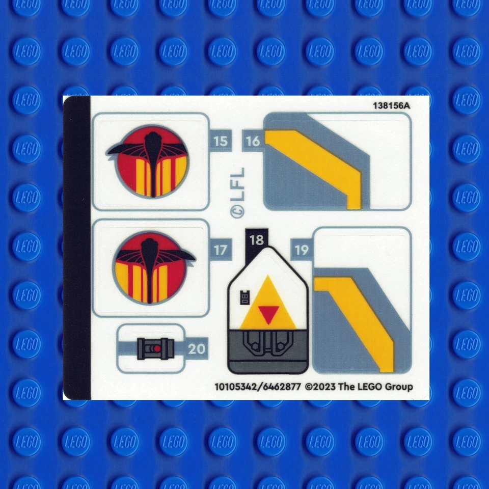 Nova Folha de Adesivos LEGO Star Wars Ghost & Phantom II 75357 #2 Apenas - Qtd. 1 - Imagem 1 de 1