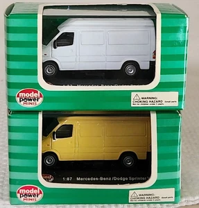 Mercedes-Benz / Dodge Sprinter Vans Lot of 2 1:87 HO Diecast Free Shipping! - Picture 1 of 2