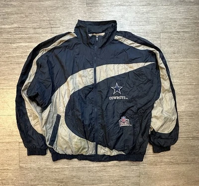 Cortavientos Dallas Cowboys de colección de los 90 para hombre jugador profesional - talla XL Foto 1 de 4